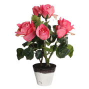 Planta Artificial - Roseira cor-de-rosa - MICA